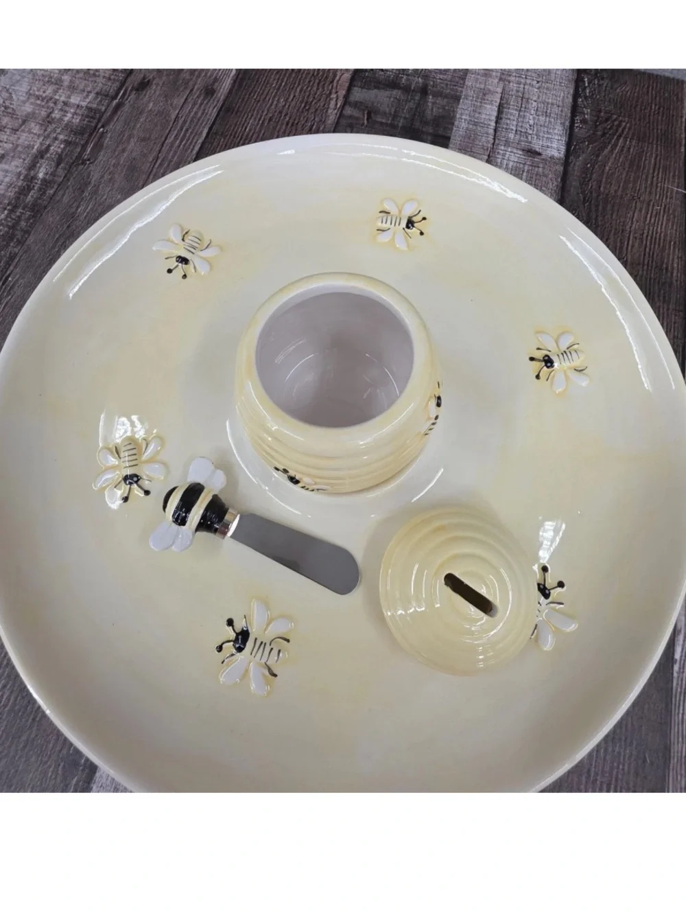 Bee-Accent Yellow Ceramic Serving Bowl Set - Home Dining